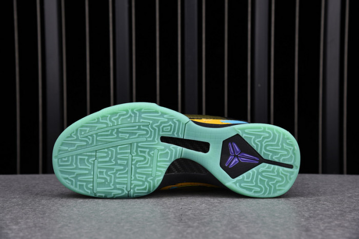 zoom kobe 5 x lakers black/de sol-varsity purple 386430-071