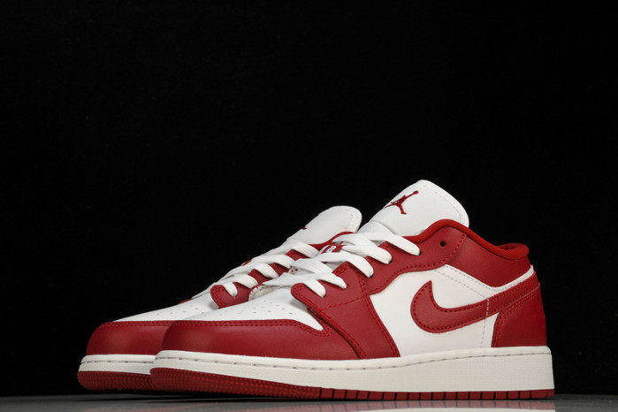 jordan 1 low gym red white - 553560-611