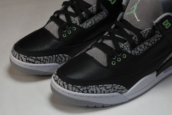 air jordan 3 "black/green glow" ct8532-031