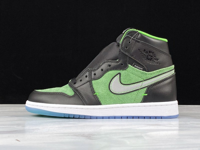 jordan 1 retro high zoom black green - ck6637-002
