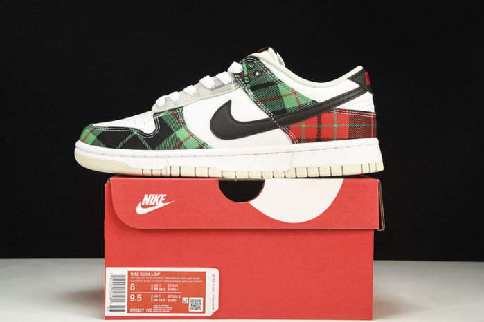 nike dunk low tartan plaid - dv0827-100