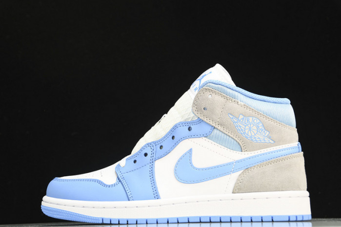 jordan 1 mid university blue grey - dx9276-100
