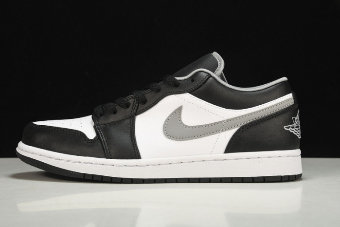 jordan 1 low black white grey - 553558-040