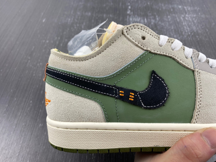 air jordan 1 low se craft "light olive" fd6819-300