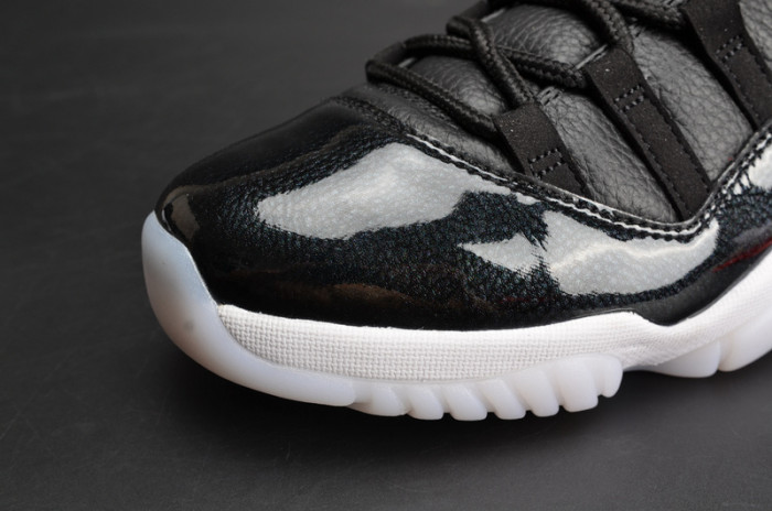 jordan 11 retro bp "72-10" black mens 378037-002