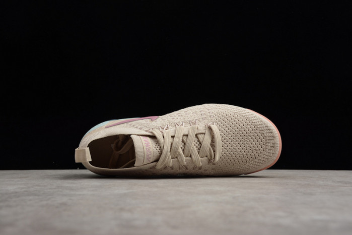 nike air vapormax flyknit 2.0 particle beige/smokey mauve womens 942843-203